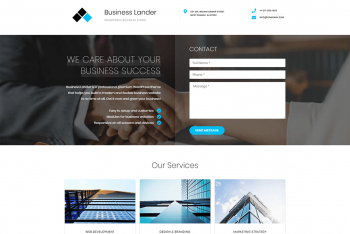 Download Business Lander – Agency Website WordPress Theme