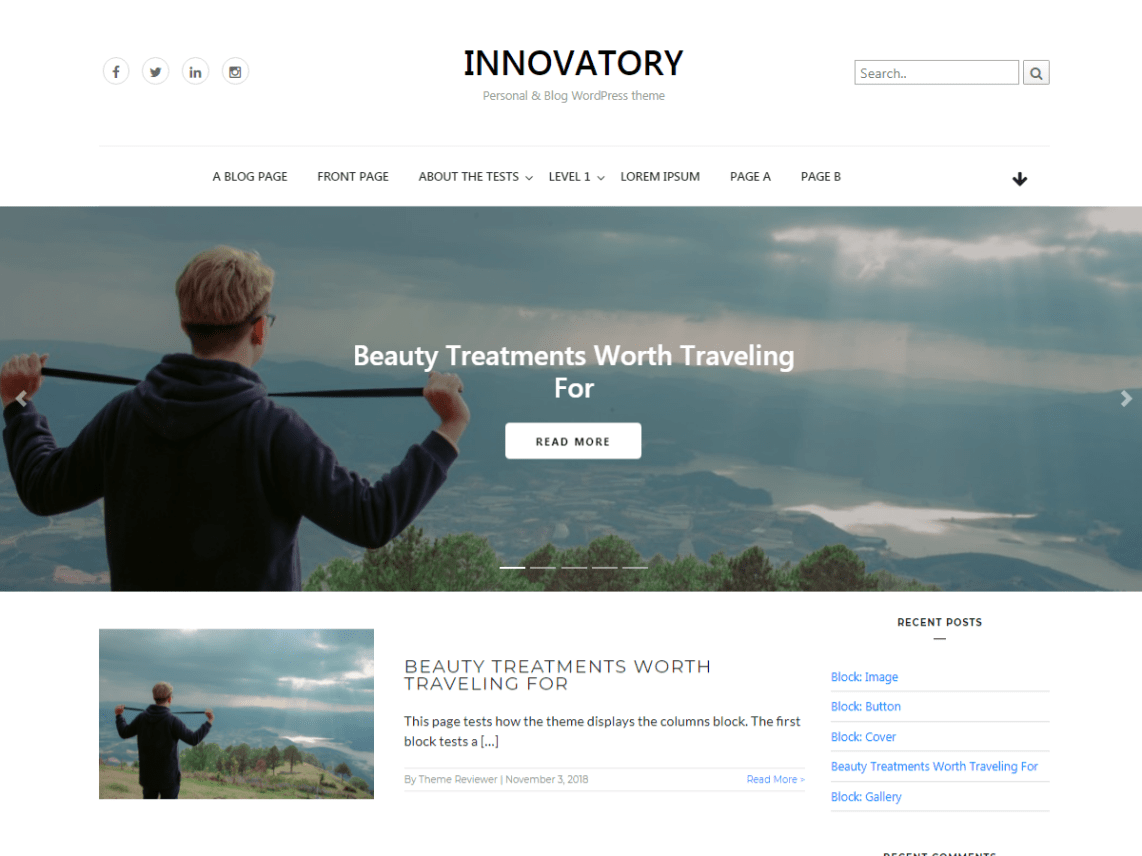 Innovatory - responsive WordPress blog theme