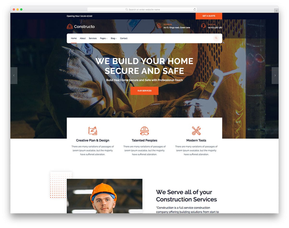 Constructo - Construction website HTML template
