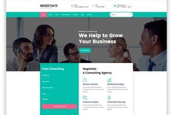 Negotiate – Consulting Website HTML Template Free Download