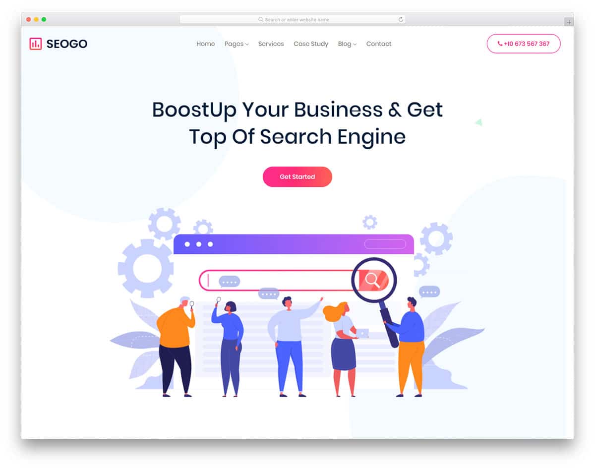 Seogo - Advertising Agency Website HTML Template