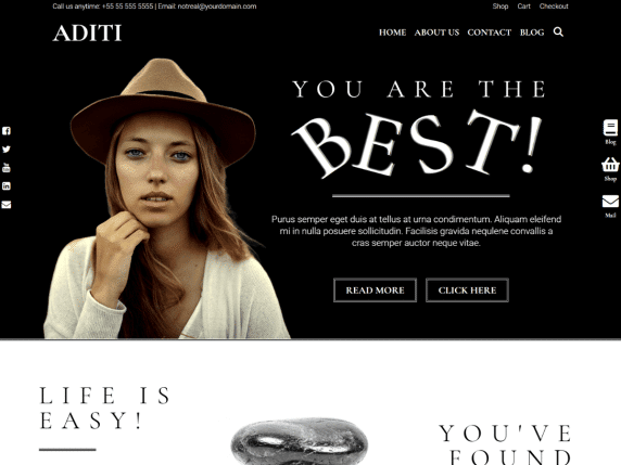 Aditi - portfolio/business/agency website WordPress theme