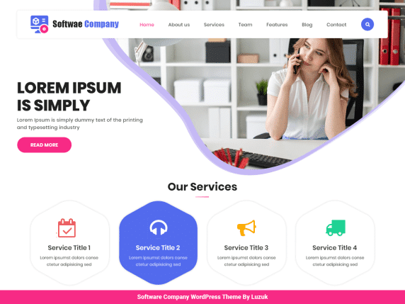 You can easily design websitesLZ Software Company - digital product website WordPress theme