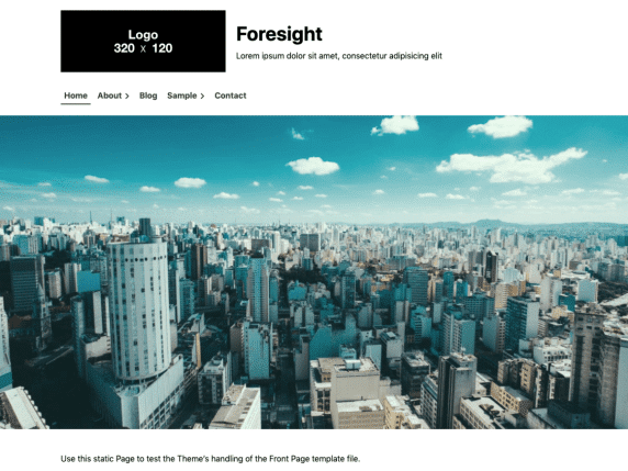 Foresight - business website WordPress theme