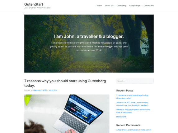 GutenStart - news website WordPress theme