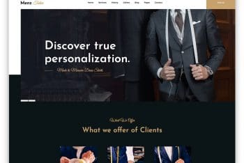 MenzTailor – HTML Template for Tailoring Business