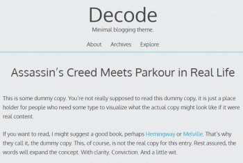 Decode Lite – Blog WordPress Theme