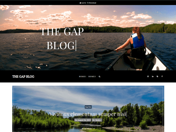 The Gap - modern blog website WordPress theme
