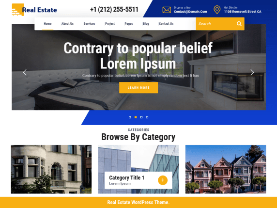 VW Real Estate - real estate website WordPress theme