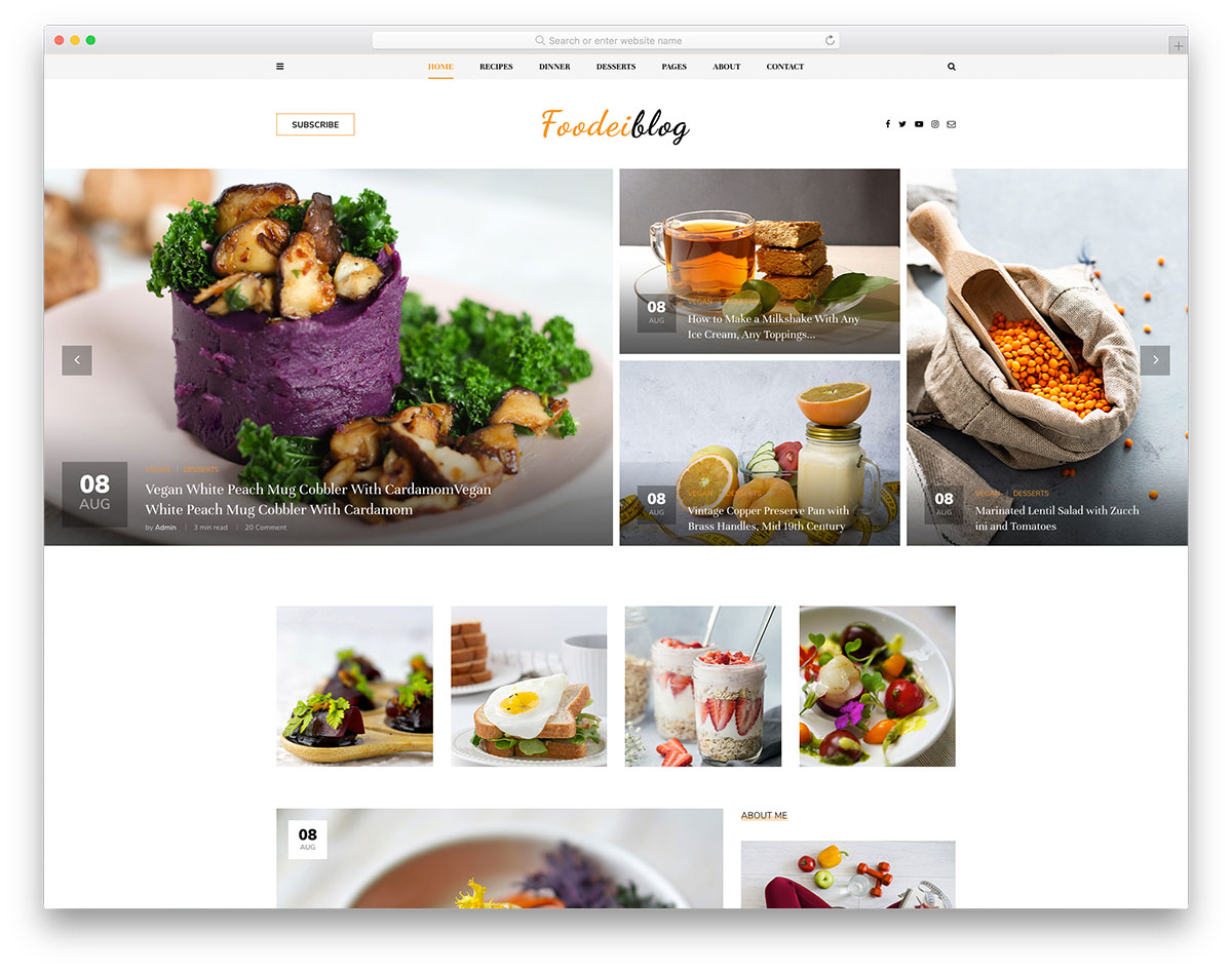 FoodeiBlog - food/recipe blog HTML template