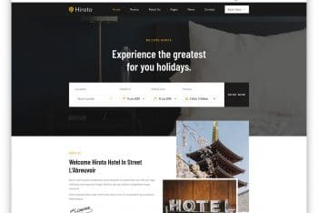 Hiroto – Accommodation Business Website HTML Template
