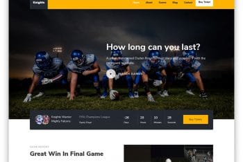 Knights – Football Website HTML Template (Free Download)