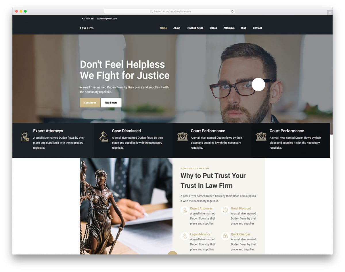 Lawfirm - law agency website HTML template