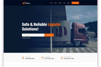 LogisticExpress – Moving Company Website HTML Template