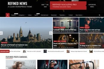 Refined News – A Free Magazine WordPress Theme