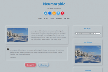 Neumorphic – WordPress Theme (Free Download)