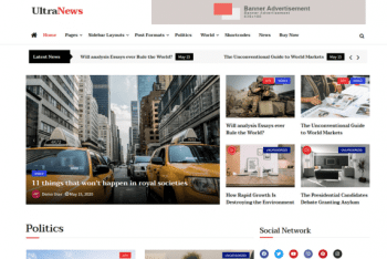 Ultra News – News/Magazine/Blog Website Theme