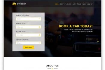 Cardoor – Car/Taxi Rental Website HTML Template
