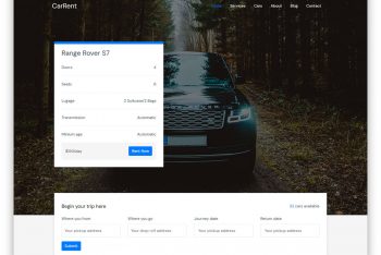 Carrent – Car/Taxi Rental Website HTML Template