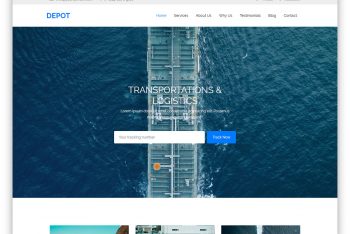 Depot – One Page Transportation Website HTML Template