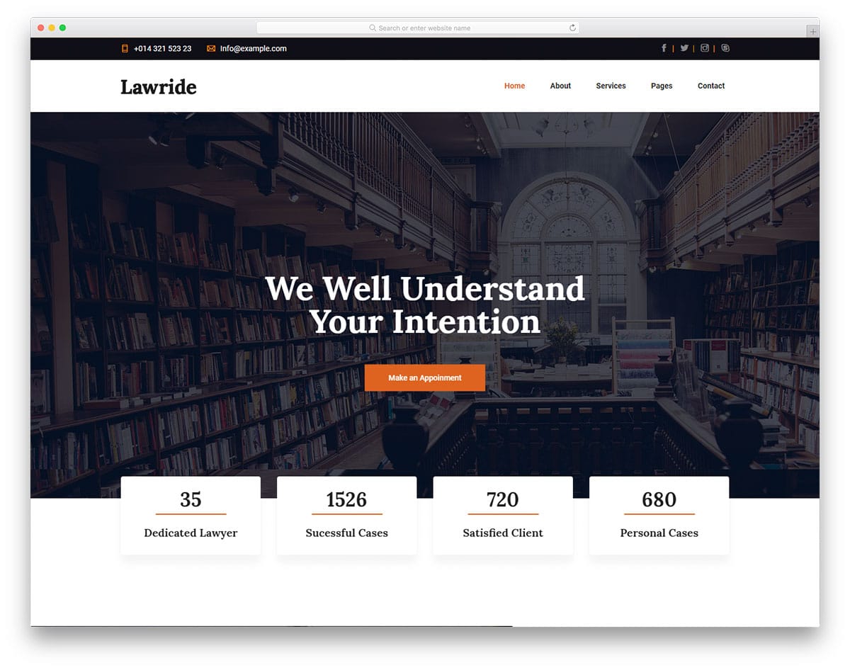 Lawride - law office website HTML template