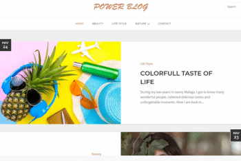 Power Blog – Simple WordPress Blog Theme for Free
