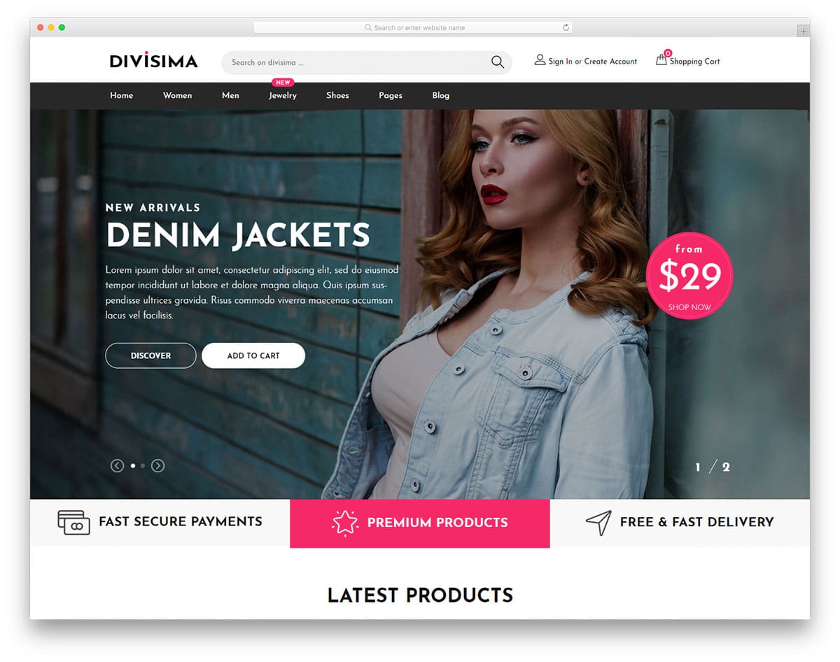 Divisima - clothing website HTML template