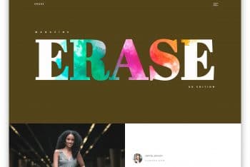 Erase – Free Fashion Magazine Website HTML Template