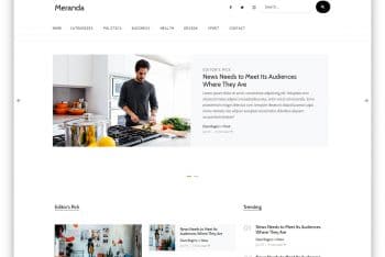Meranda – A Free Magazine Website HTML Template