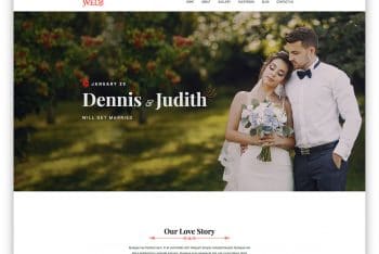 Wed – A Creative & Free Wedding Website HTML Template