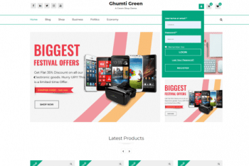 Ghumti Green – A Free Modern Ecommerce WordPress Theme