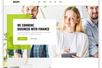 Occupy – Free Finance Website HTML Template