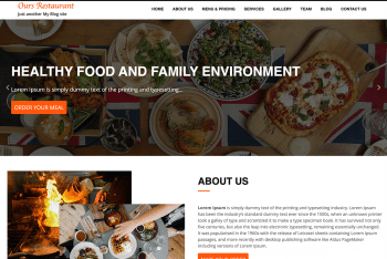 Ours Restaurant – Restaurant Website WordPress Theme for Free
