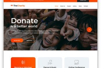 The Charity – Non-Profit Organization Website HTML Template