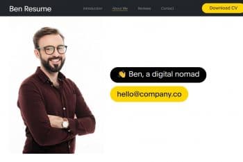 Ben Resume – Free HTML Template for One-page Profile