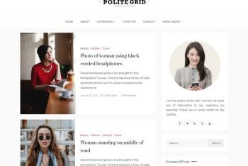 Polite Grid – Blog & Magazine WordPress Theme for Free