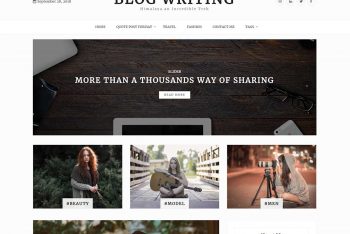 Blog Writing – A Free SEO-friendly WordPress Blog Theme