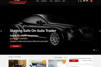 Autoshop – Automobile Shopping Website WordPress Theme for Free