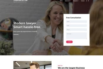 Corporate Biz – A Free Corporate Website WordPress Theme