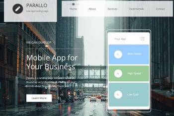 Parallo – A Free App Website HTML Template