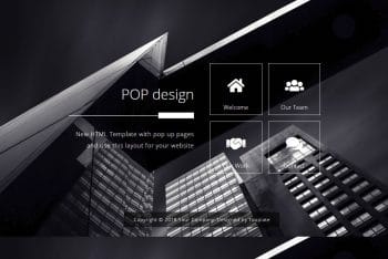 Pop Design – Free HTML Website Template
