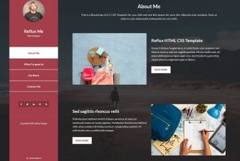 Reflux – A Free One-page Website Template