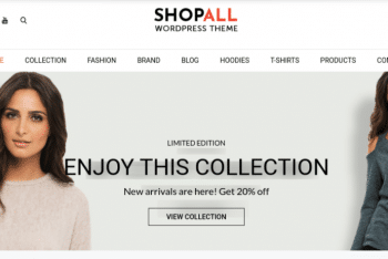 Shopall – A Free Ecommerce Website WordPress Theme