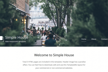 Simple House – Restaurant & Cafe Website HTML Template for Free