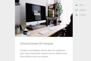 Verticard – Simple HTML Template for Free