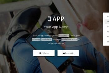 App Landing Page Bootstrap Template for Free