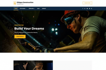 Chique Construction – Free Construction Website WordPress Theme