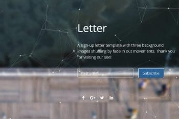 Letter- Sign-up Form HTML Template for Free