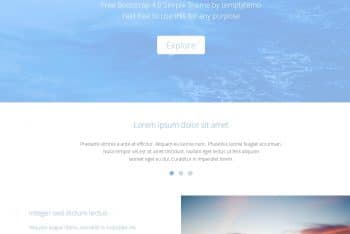 Ocean- Elegant & Simple One-page HTML Template for Free