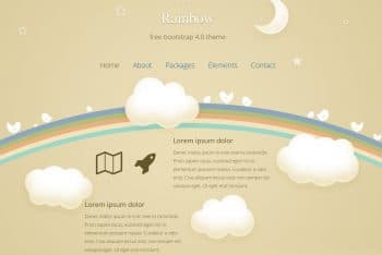 Rainbow – A Free Bootstrap HTML Template